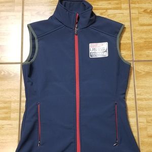 Sperry USA Sailing Team Full Zip Vest Size Small